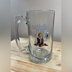 Samuel Adams OctoberFest Glass Beer Mug – Brewer Patriot Graphic – 24 oz